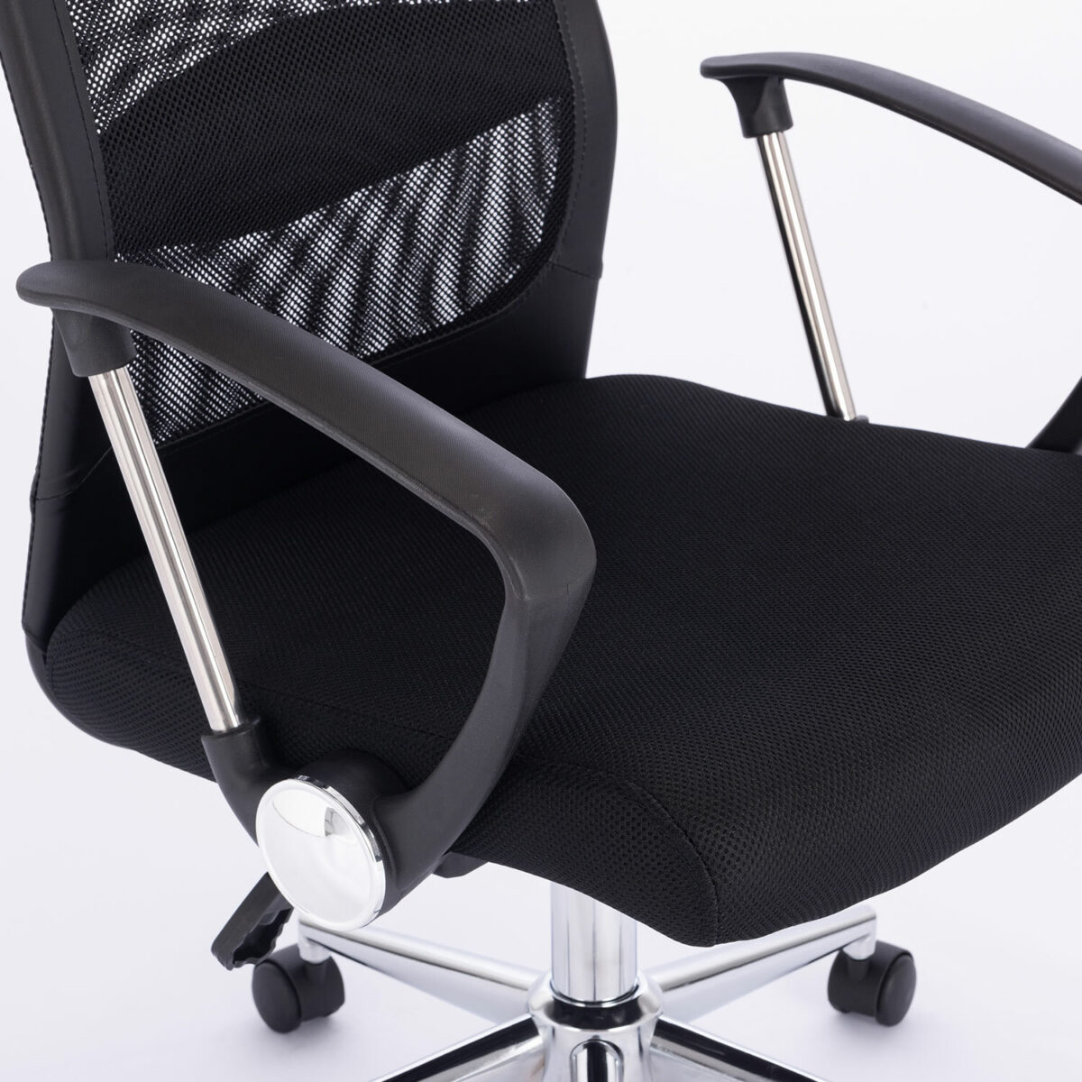 Кресло офисное BRABIX "Flight R EX-541", хром, ткань TW, сетка, черное, 532517 — изображение 5