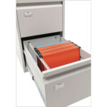 Шкаф картотечный ПРАКТИК "AFC-02", 695х470х646 мм, 2 ящика, для 110 подвесных папок, формат папок Foolscap или A4 (БЕЗ ПАПОК) — изображение 3