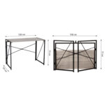 Стол на металлокаркасе BRABIX "LOFT CD-002", 1000х500х750 мм, складной, цвет дуб антик, 641213 — изображение 4