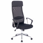 Кресло офисное BRABIX "Flight R EX-541", хром, ткань TW, сетка, черное, 532517