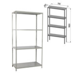 Стеллаж металлический BRABIX "MS KD-180/40/70-4", 1800х700х400 мм, 4 полки, компактная упаковка, 291113, S240BR124402 — изображение 2