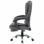 Кресло офисное CROMEX (КРОМЕКС) "Chill MS-005", с функцией вибромассажа, подножка, ткань, серое, 532959 — изображение 6