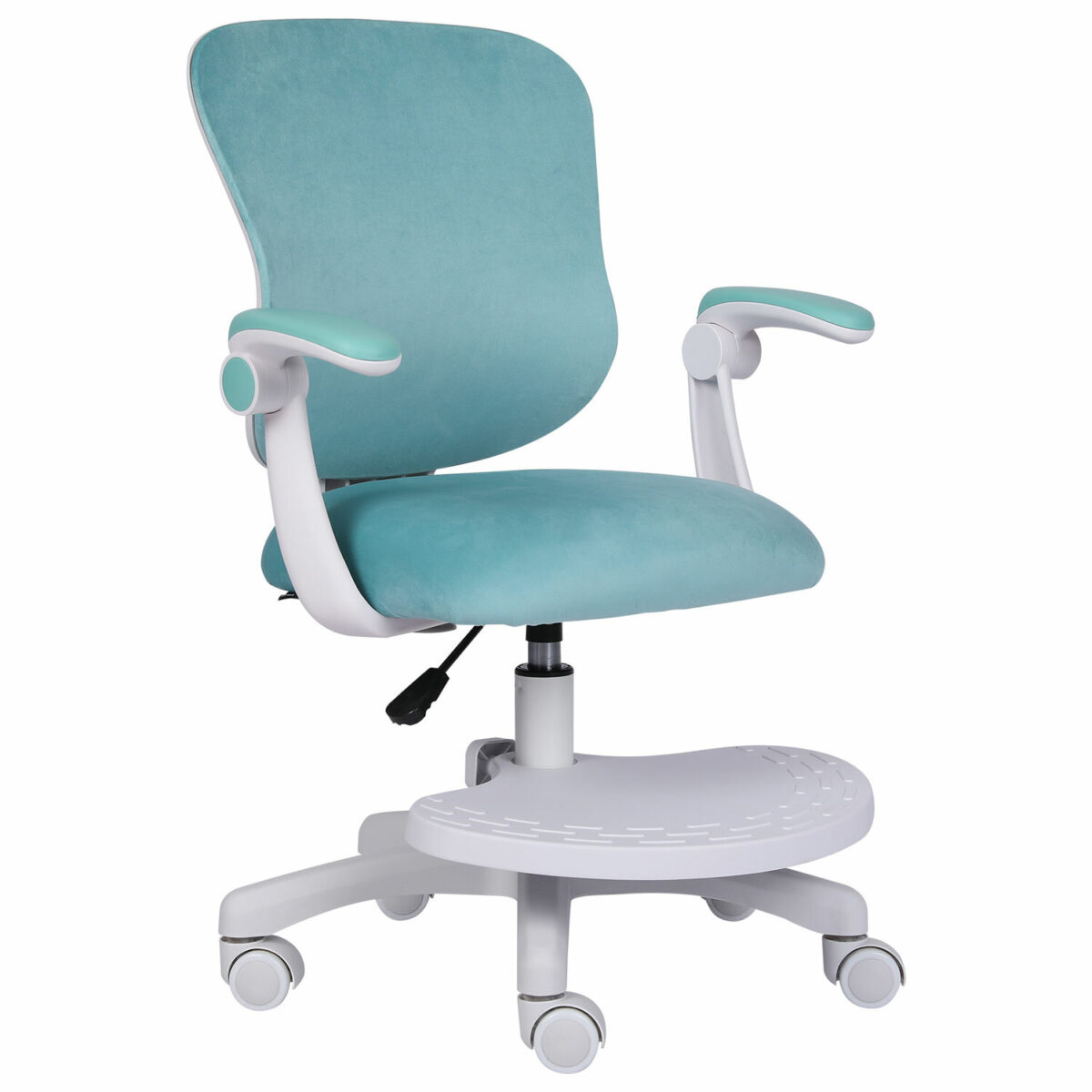 Кресло детское с подставкой для ног BRABIX "Sky MG-206", велюр, голубое, 533155 — изображение 1