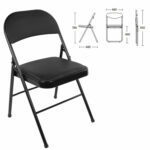 Стул складной BRABIX "Golf Plus CF-003 Комфорт", черный каркас, кожзам черный, 531566 — изображение 3