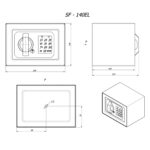 Сейф мебельный BRABIX "SF-140EL", 140х195х140 мм, электронный замок, черный, 291141, S103BR210214 — изображение 8