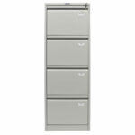 Шкаф картотечный ПРАКТИК "AFC-04", 1320х470х646 мм, 4 ящика, для 220 подвесных папок, формат папок Foolscap или A4 (БЕЗ ПАПОК) — изображение 3