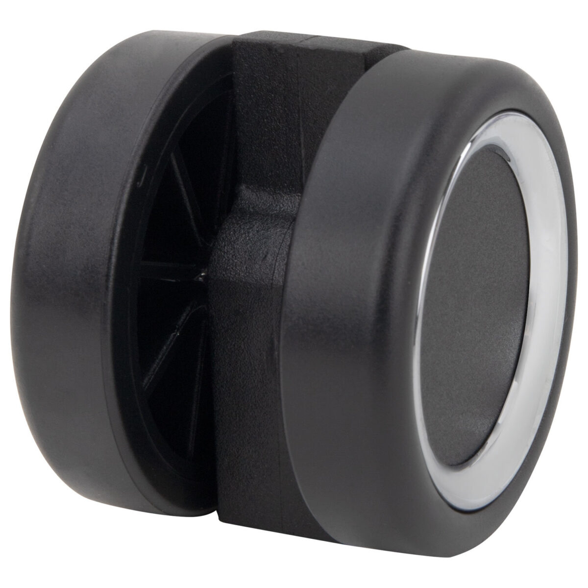 Колеса (ролики) BRABIX для кресла, прорезиненные, ХРОМ, d 60 мм, КОМПЛЕКТ 5 шт., шток d 11 мм, черные, короб, 533089 — изображение 5