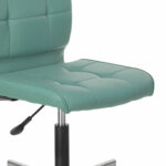 Кресло BRABIX "Stream MG-314", без подлокотников, пятилучие серебристое, экокожа, серо-голубое, 532079 — изображение 6