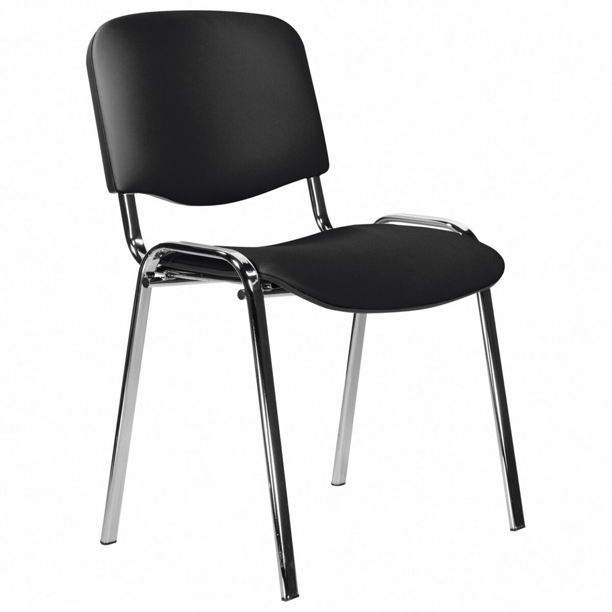Стул STAFF "Iso Lite CF-008", хром, кожзам черный (Z-11), 532567 — изображение 1