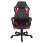 Кресло компьютерное BRABIX "Fighter GM-008", экокожа, черное/красное, 532506 — изображение 5