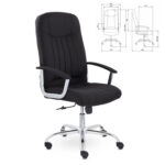Кресло офисное "Бостон", CH-277, хром, ткань, черный (М-16) — изображение 2