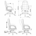 Кресло офисное CH-002, ткань, серое, 1973992 — изображение 8