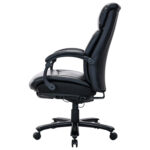 Кресло HAWASAN (ХАВАСАН) "Voyager HD-010", НАГРУЗКА до 180 кг, подножка, экокожа, черное, 532971 — изображение 6