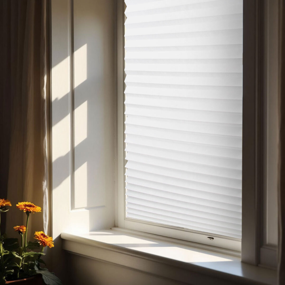 Жалюзи-плиссе, штора тканевая самоклеящаяся BRABIX, 120х180 см, "СТАНДАРТ+", 80 г/м2, цвет белый, 1 шт., 700010 — изображение 13