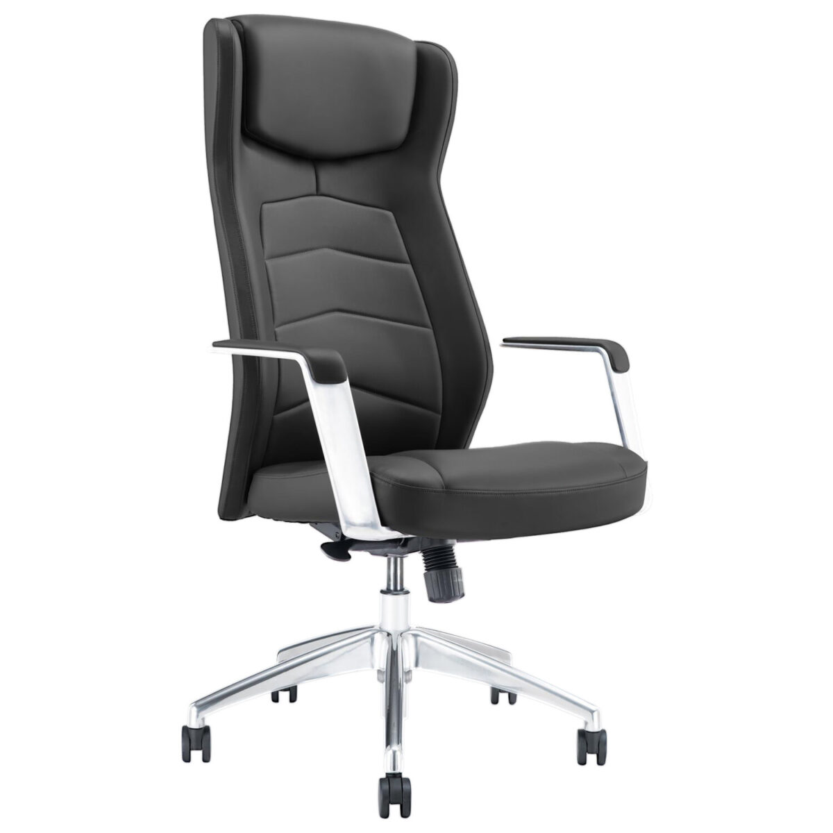 Кресло BRABIX PREMIUM "Viking EX-759", синхромеханизм, алюминий, натуральная кожа, черное, 532933 — изображение 1