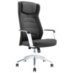 Кресло BRABIX PREMIUM "Viking EX-759", синхромеханизм, алюминий, натуральная кожа, черное, 532933