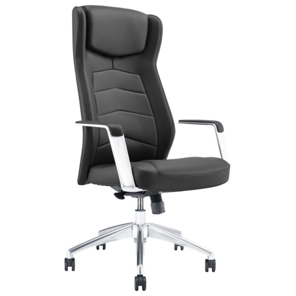 Кресло BRABIX PREMIUM "Viking EX-759", синхромеханизм, алюминий, натуральная кожа, черное, 532933