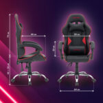 Кресло компьютерное CROMEX (КРОМЕКС) "Joker GM-125", две подушки, экокожа, черное/красное, 532954 — изображение 24