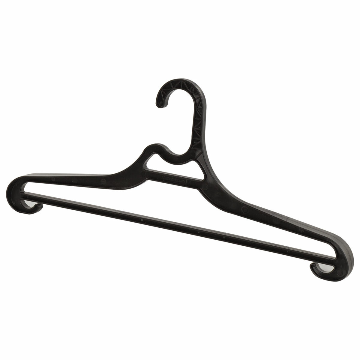 c92c027a1f486e80c34fbc9b5c0de824_xl Вешалка-плечики р.46-48, пластик, плоская, перекладина, крючки для бретелей, черная, BRABIX, 601654 — изображение 1