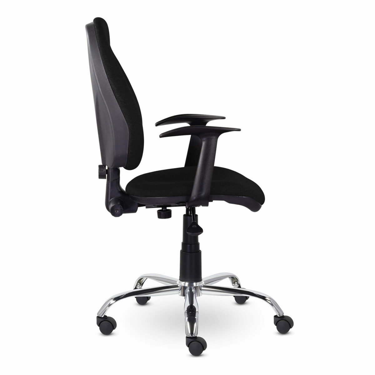 Кресло BRABIX "Comfort MG-322", хром, регулируемая эргономичная спинка, ткань, черное, 532558 — изображение 2