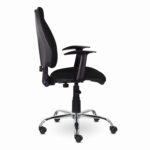 Кресло BRABIX "Comfort MG-322", хром, регулируемая эргономичная спинка, ткань, черное, 532558 — изображение 2