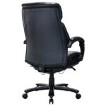 Кресло HAWASAN (ХАВАСАН) "Voyager HD-010", НАГРУЗКА до 180 кг, подножка, экокожа, черное, 532971 — изображение 4