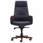 Кресло HAWASAN (ХАВАСАН) "Desire EX-771", мультиблок, дерево, натуральная кожа, черное, 532935 — изображение 2