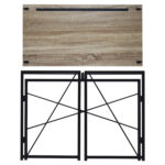 Стол на металлокаркасе BRABIX "LOFT CD-002", 1000х500х750 мм, складной, цвет дуб антик, 641213 — изображение 7