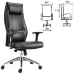 Кресло офисное BRABIX PREMIUM "Blues EX-751", синхромеханизм, алюминий, экокожа, черное, 532486 — изображение 6