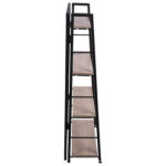 Стеллаж BRABIX "Smart SH-007", 605х295х1193 мм, ЛОФТ, трапеция, складной, металл/ЛДСП дуб, каркас черный, 641872 — изображение 4