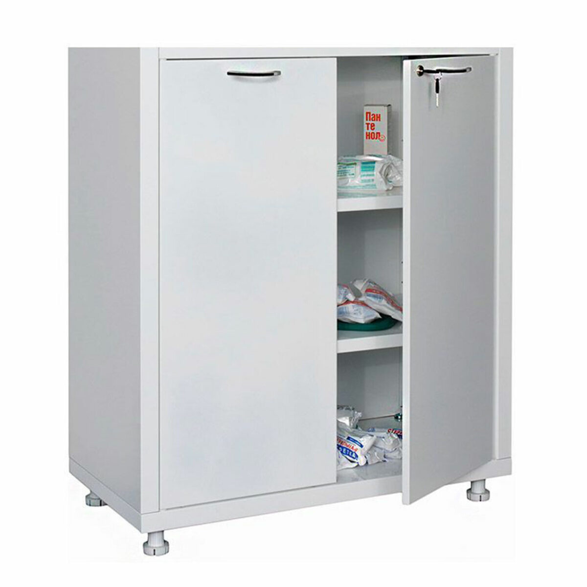 Шкаф медицинский 2-створчатый HILFE "МД 2 1780/SG" 1850х800х400 мм, стекло, белый, S26199205509 — изображение 3