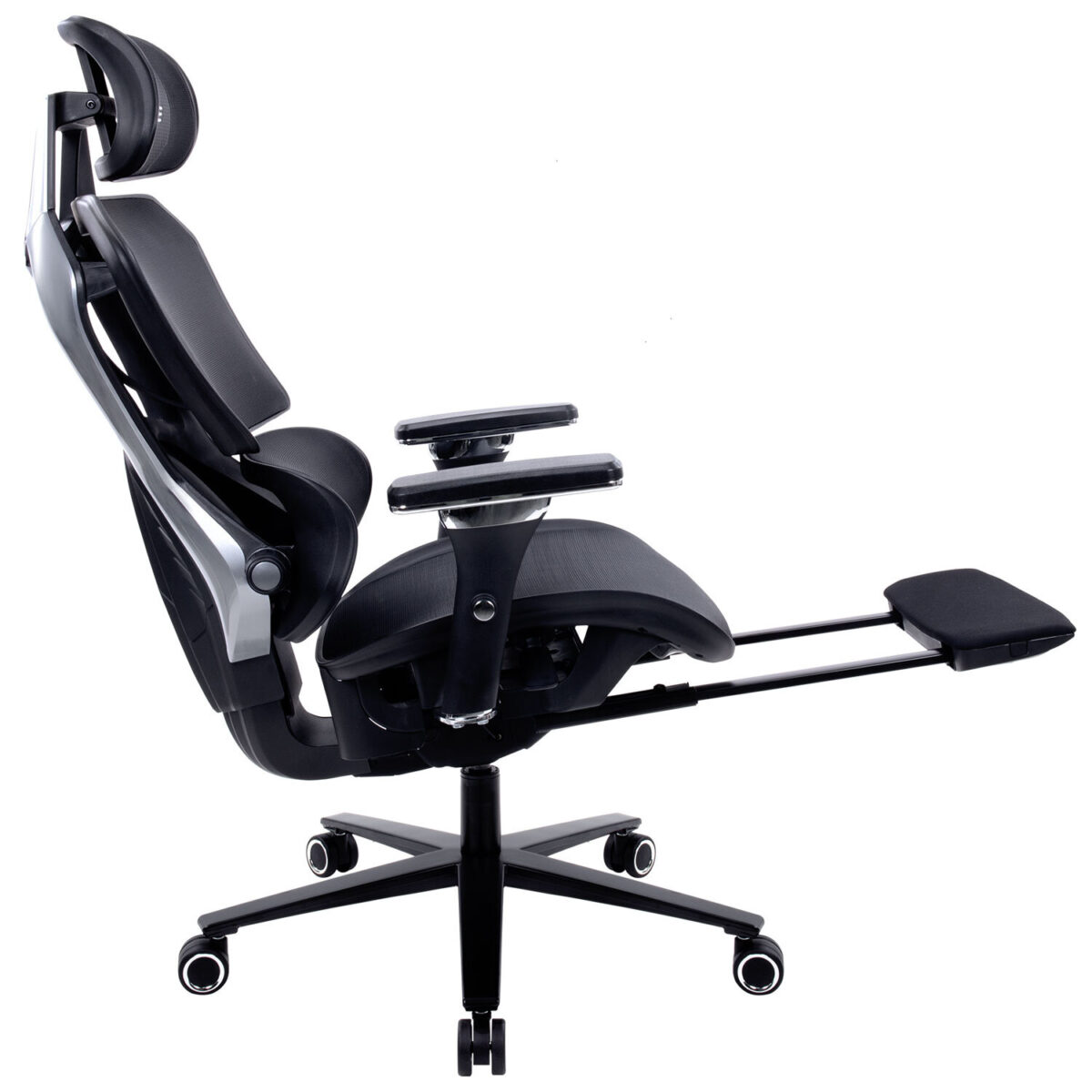 Кресло ATRONE (АТРОН) "Optimus ER-707", адаптивный механизм со слайдером, сетка, черный/серый, 532967 — изображение 12