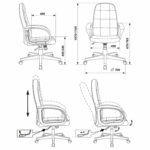 Кресло офисное CH-002, ткань, черное, 1973991 — изображение 8
