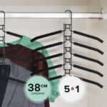 Вешалка-плечики трансформер, 5 плечиков, металл с покрытием, черные, BRABIX ULTRA, 607474 — изображение 13