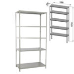 Стеллаж металлический BRABIX "MS KD-195/50-5", 1950х1000х500 мм, 5 полок, сборная стойка, 291120, S240BR245502 — изображение 2