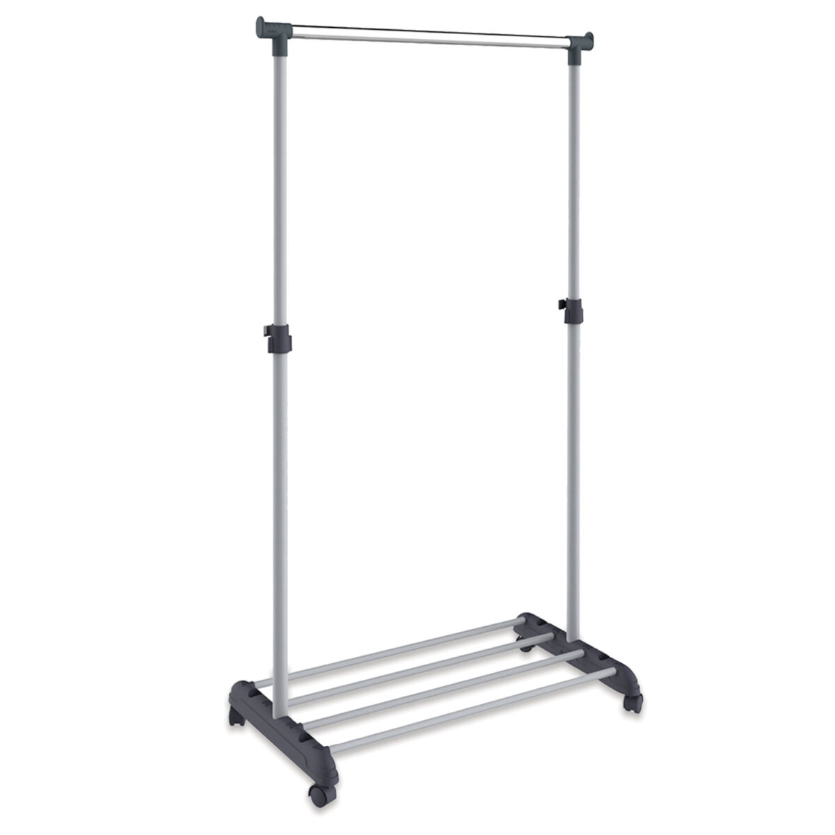 cd62b105d8d5d87c2eb54e7d58ba3b1c_xl Вешалка для плечиков СН-4345, 1660х860х440 мм, передвижная, пластик/металл, серая/хром — изображение 1