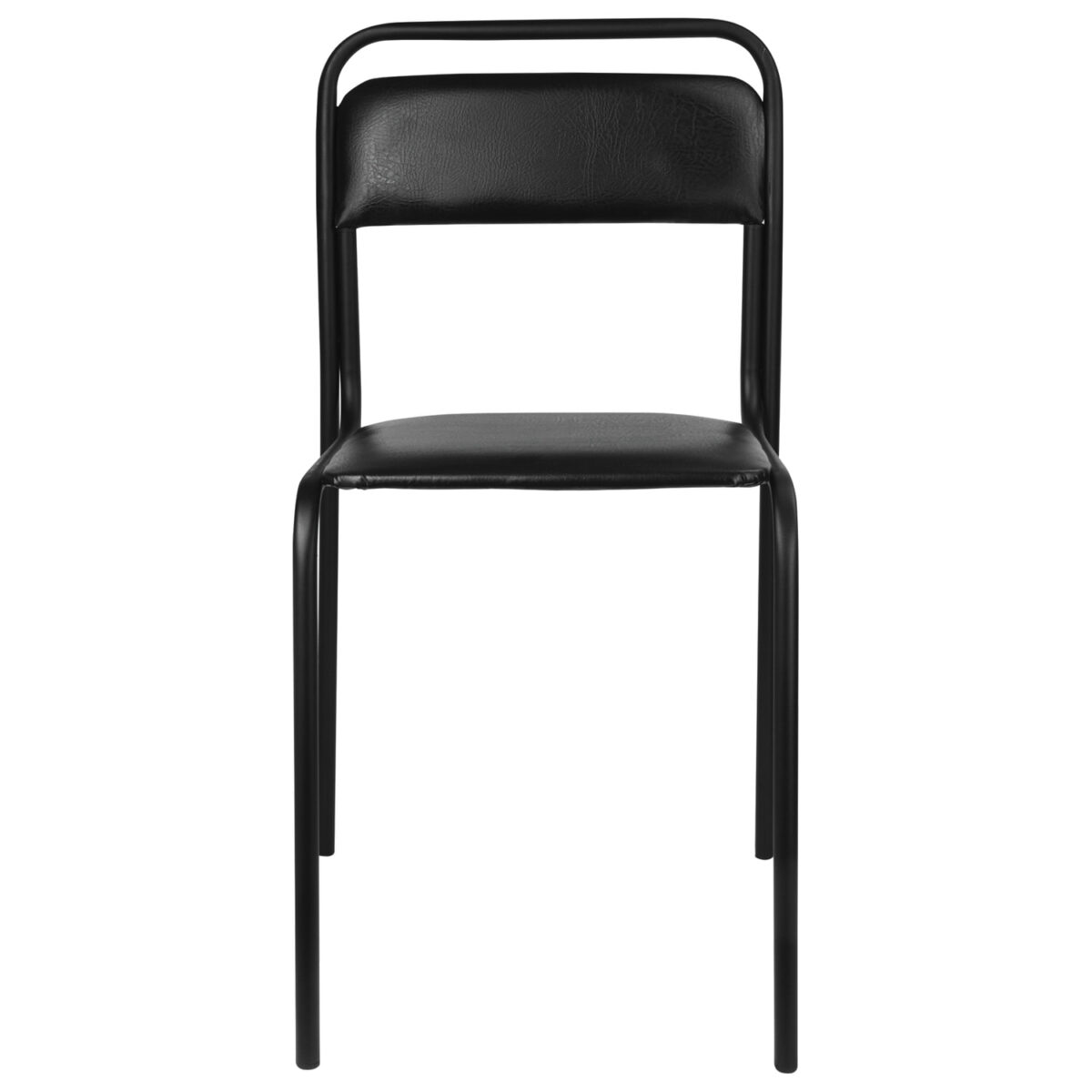 Стул для посетителей "Аскона", черный каркас, кожзаменитель черный, СМ 7/7-02 К-01 — изображение 2