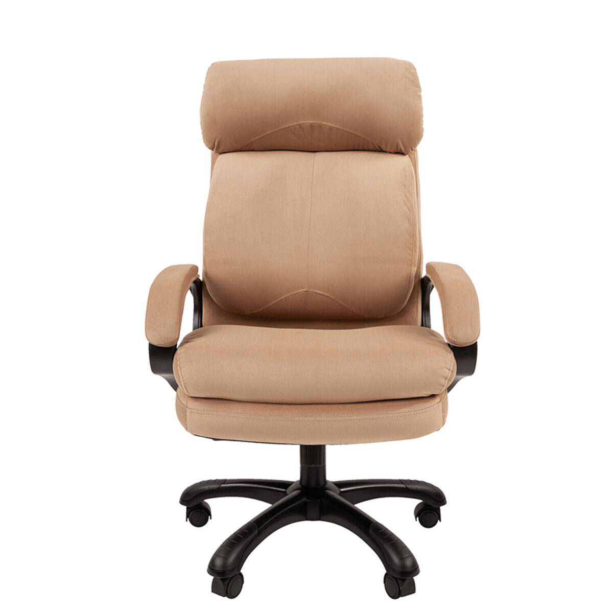 Кресло офисное Chairman СН 505, НАГРУЗКА до 150 кг, велюр, бежевое, 7127986 — изображение 4