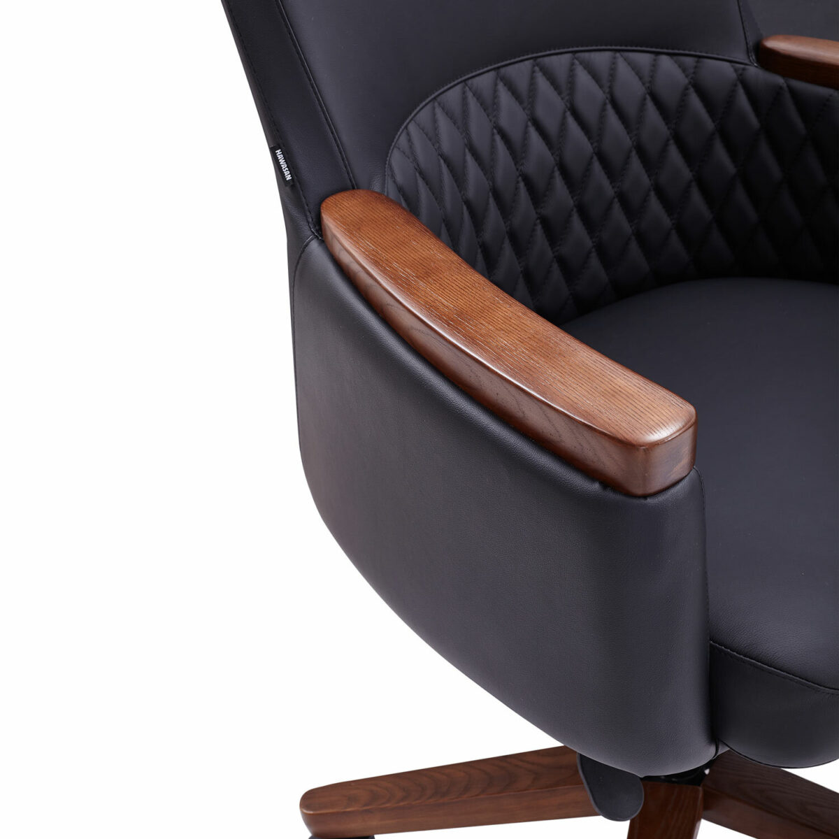 Кресло HAWASAN (ХАВАСАН) "Desire EX-771", мультиблок, дерево, натуральная кожа, черное, 532935 — изображение 8