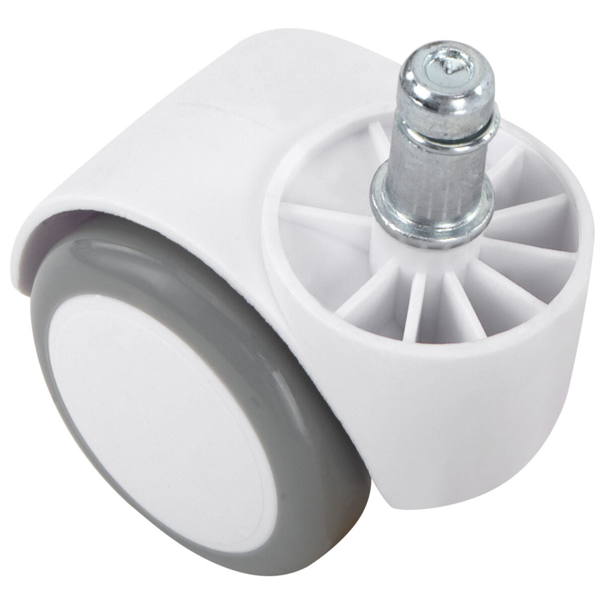 Колеса (ролики) BRABIX для кресла, прорезиненные, КОМПЛЕКТ 5 шт., шток d 11 мм, белые, в коробе, 533085 — изображение 5