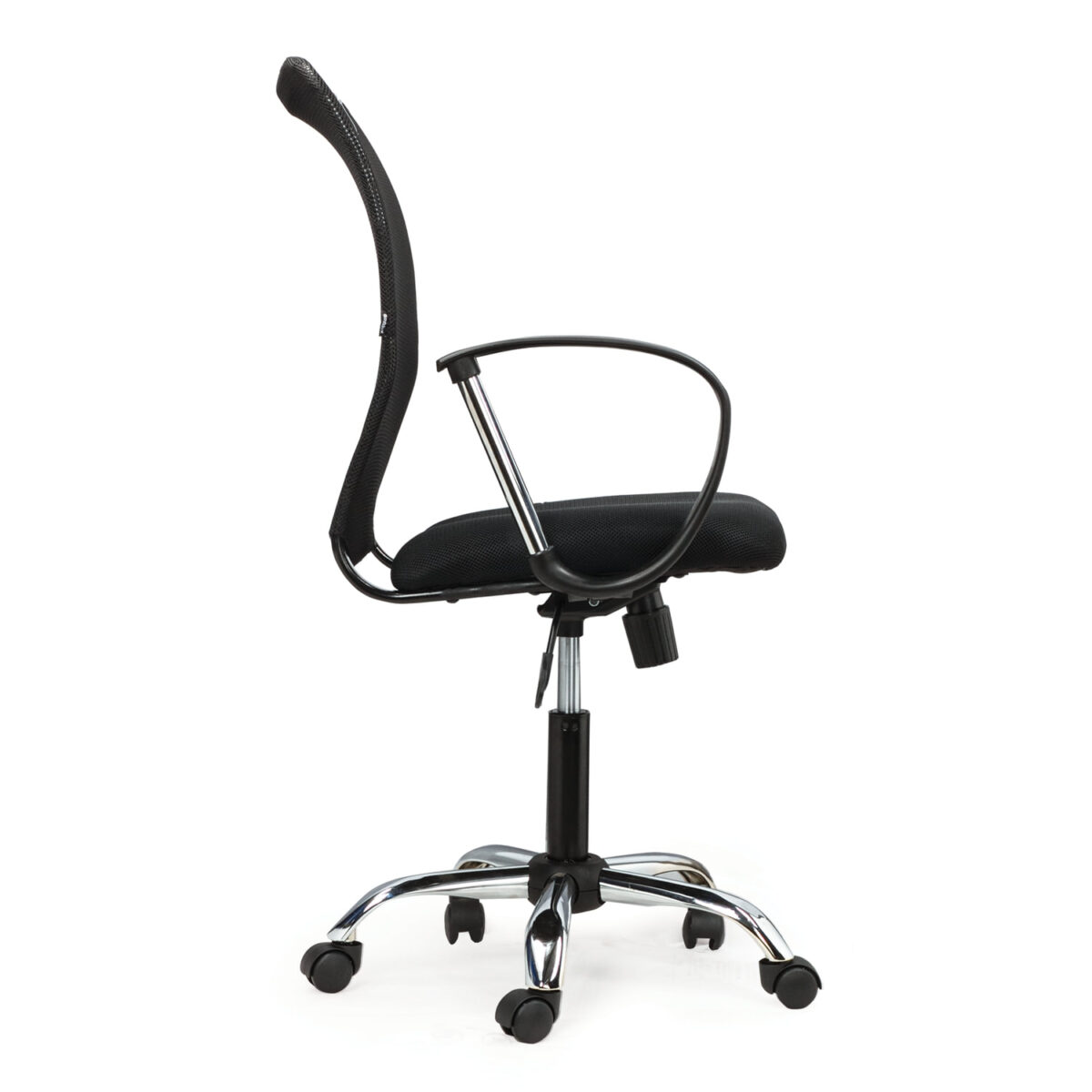 Кресло BRABIX "Spring MG-308", с подлокотниками, хром, ткань черная TW, 531403 — изображение 3