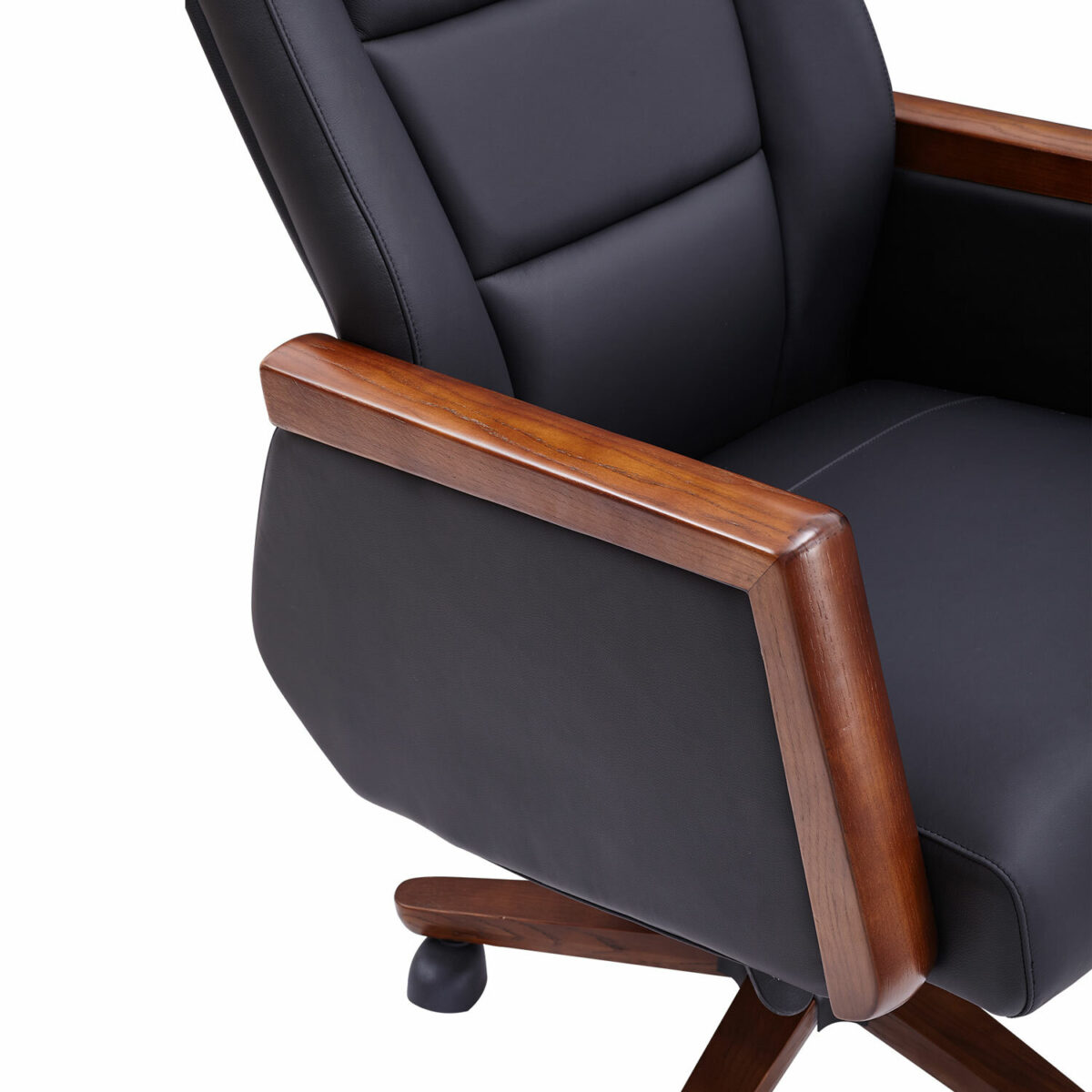 Кресло HAWASAN (ХАВАСАН) "Overlord EX-770", мультиблок, дерево, натуральная кожа, черное, 532934 — изображение 9