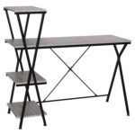 Стол на металлокаркасе BRABIX "LOFT CD-004", 1200х535х1110 мм, 3 полки, цвет дуб антик, 641219 — изображение 2