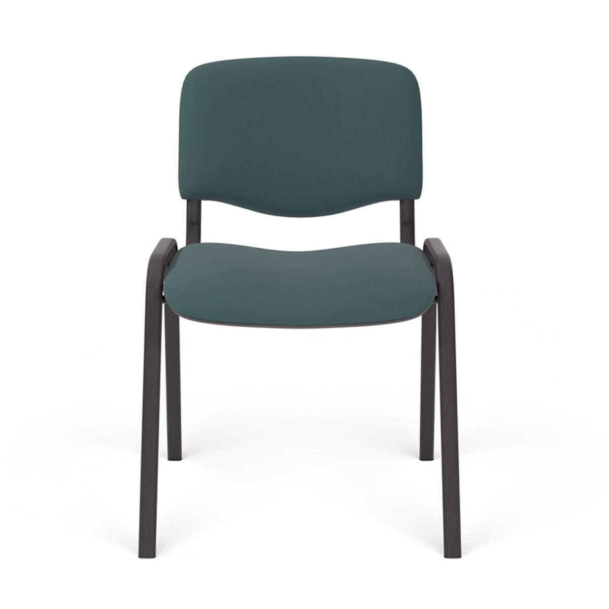 Стул для персонала и посетителей "ИЗО", черный каркас, ткань черно-зеленая, В-21/С-33 — изображение 3