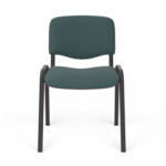 Стул для персонала и посетителей "ИЗО", черный каркас, ткань черно-зеленая, В-21/С-33 — изображение 3