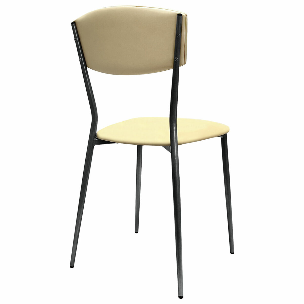 Стул для столовых, кафе, дома РС23, серебристый каркас, экокожа бежевая — изображение 5