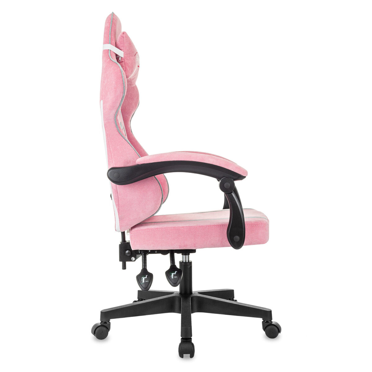 Кресло компьютерное BRABIX "Shooter GM-123", 2 подушки, ткань, розовое/серое, 533213 — изображение 6