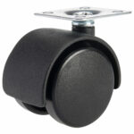 Колеса (ролики) для мебели, пластиковые d 35 мм, КОМПЛЕКТ 4 шт., черные, в пакете, WBZ (ВБЗ), 533090 — изображение 2