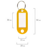 Бирки для ключей КОМПЛЕКТ 100 шт., длина 50 мм, инфо-окно 30х15 мм, АССОРТИ, STAFF, 237493 — изображение 7