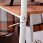 Вешалка-стеллаж "Скандинавия-1", 1470х1100х385 мм, 5 полок, металл/ЛДСП, белая/дуб, ГСС1 Б — изображение 6